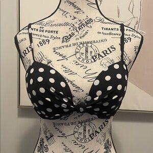 Polka Dot Women's Bikini Top Size Small